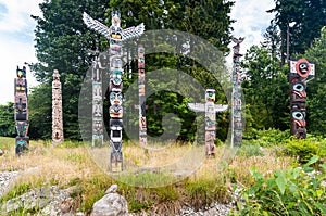Stanley Park Totem Poles. photo