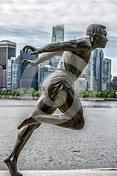 Stanley park Vancouver Canada harry jerome statue photo
