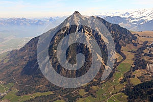 Stanserhorn mountain Switzerland Swiss Alps mountains aerial vie