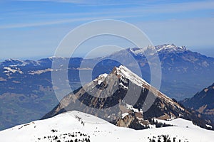 Stanserhorn and Pilatus mountain Switzerland Swiss Alps mountain