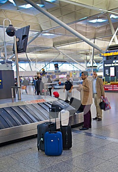 Stansted airport, luggage waiting area