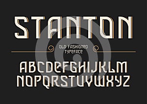 Stanton decorative vector vintage retro typeface, font, alphabet