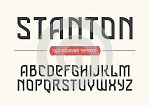 Stanton decorative vector vintage retro typeface, font, alphabet