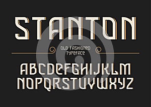 Stanton decorative vector vintage retro typeface, font, alphabet photo