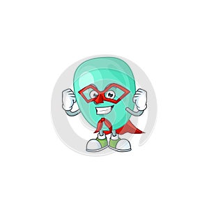 Staphylococcus aureus cartoon design concept dressed as Super hero