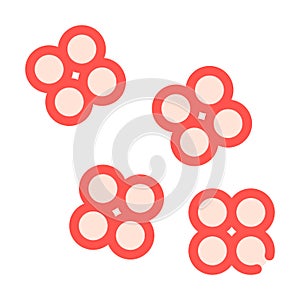 Staphylococcus aureus color icon vector isolated illustration