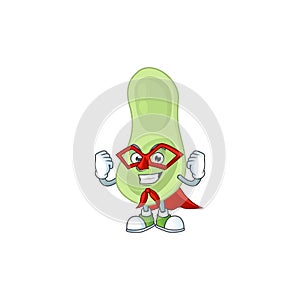 Staphylococcus pneumoniae cartoon design concept dressed as Super hero