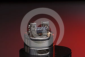 Staple staggered fused clapton coil red background