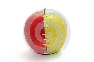 Stapled apple