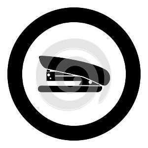 Stapler icon black color in circle