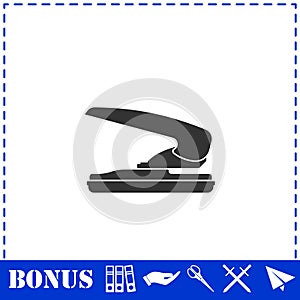 Stapler icon flat