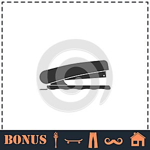 Stapler icon flat