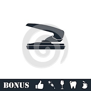 Stapler icon flat