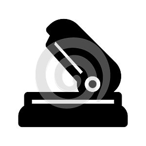 Stapler Icon Vector. Flat black symbol on white background. can be used for websites. mobile app, UI and business symbols etc