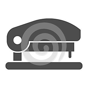 Stapler solid icon. Instrument for fastening document sheets symbol, glyph style pictogram on white background