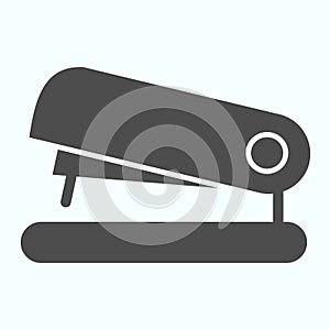 Stapler solid icon. Stapler for documents vector illustration isolated on white. An instrument for fastening sheets