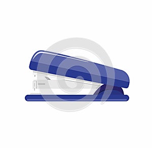 Stapler stationary office, cartoon flat illustration vector in side view isolated in white background