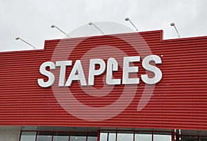 Staples store sign