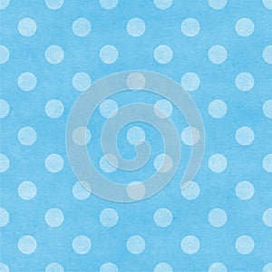 Blue Polka Dot Pattern on Natural Paper
