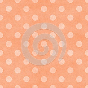 Orange Polka Dot Pattern on Paper Background