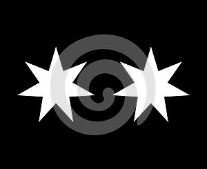 Star Shape Icon Black And White Design