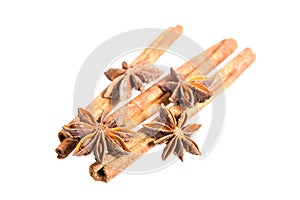 Star anice and cinnamon