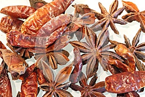 Star anise and chilli pepper