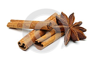 Star anise and cinnamon photo