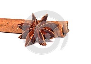 Star anise and a cinnamon stick