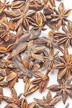 Star anises dried spice fruits