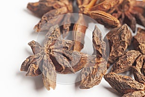 Star anises dried spice fruits