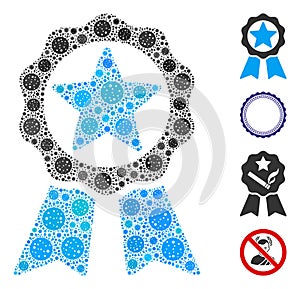 Star Award Mosaic of CoronaVirus Elements