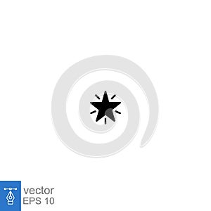 Star award solid icon. simple star rating for symbol, contest winner sign