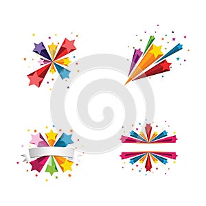 Star Background Template vector illustration