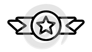 Star Badge Award Icon for Excellence and Recognition, vector design Generative AI photo