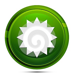 Star badge icon glassy green round button illustration