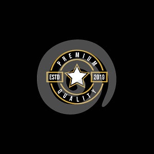 Star Best Premium Quality Guarantee Seal Label Badge Sticker Logo Design Vector