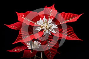 Star Bethlehem poinsettia. Generate ai