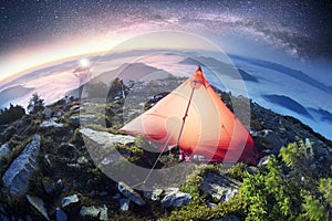 Star Bivouac with Red Tent