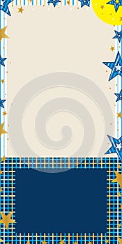 Star blue banner vertical