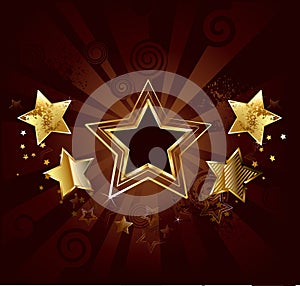 Star on a brown background