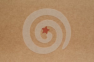 star on brown craft paper background