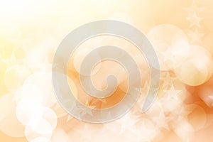 Star on brown and white, abstract bokeh background.