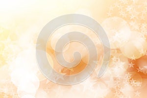 Star on brown and white, abstract bokeh background.