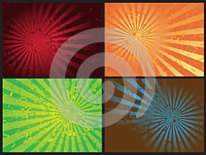 Star burst grunge retro vector