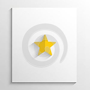 The star casts a soft shadow adding a touch of depth and dimension to the image