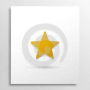 The star casts a soft shadow creating a three dimensional effect