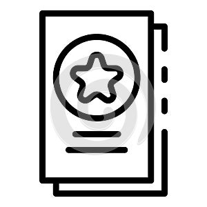 Star catalogue icon, outline style
