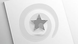 Star is centered on a plain white background slightly tilted