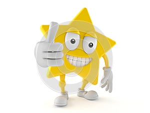 Star character with thumbs up gesture